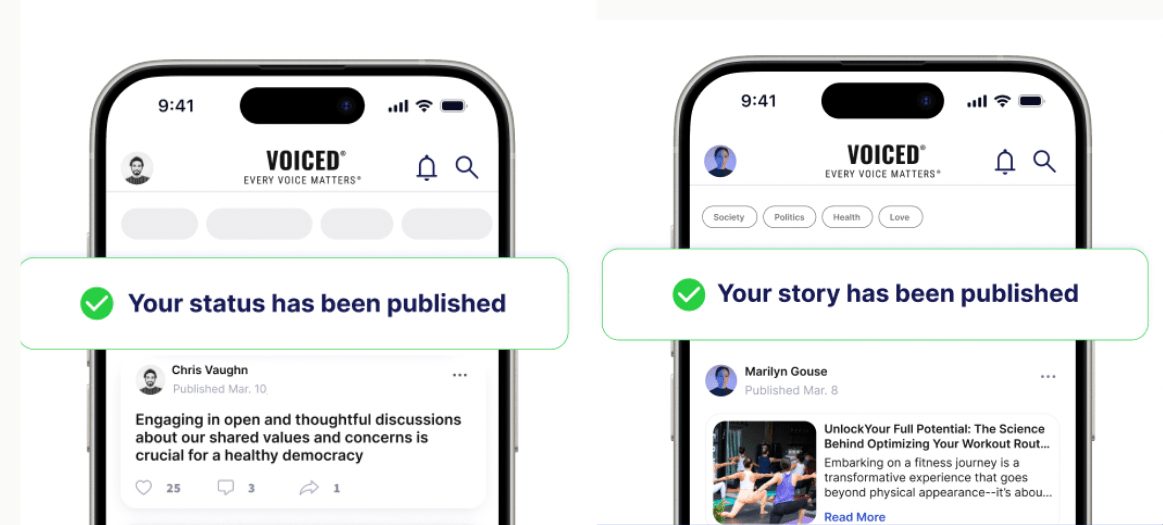 VOICED status and story